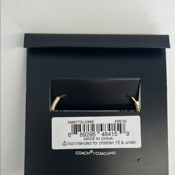 Coach Gold Dangle Earrings with Red,Orange,Yellow,Green “C’s” NWT! - Picture 5 of 13